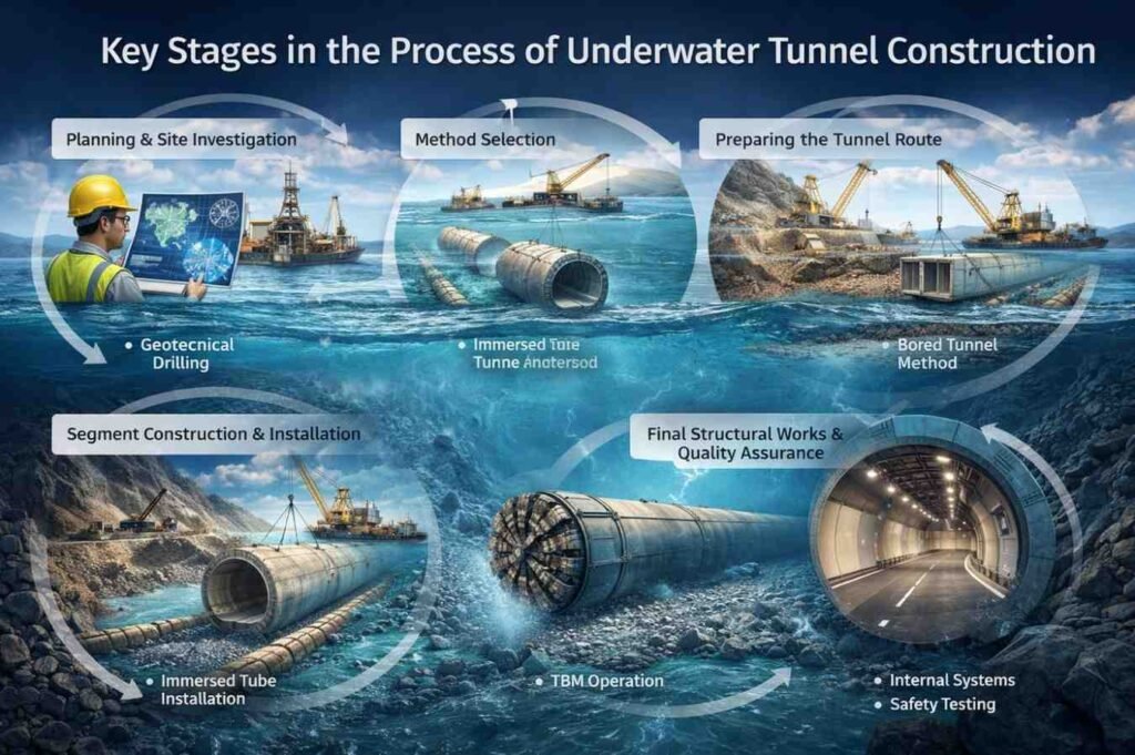 Key Stages in the Process of Underwater Tunnel Construction
